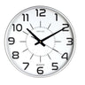 Unilux MAXI POP Wanduhr, Durchmesser 37,5 cm, Quarzuhrwerk mit leise schleichenden Zeigern und Batterie