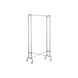 Unilux FOLDY Rollgarderobe metallgrau, platzsparend faltbare Kleiderstange mit Schwenkrollen, 180x88x49 cm, Lieferung montiert