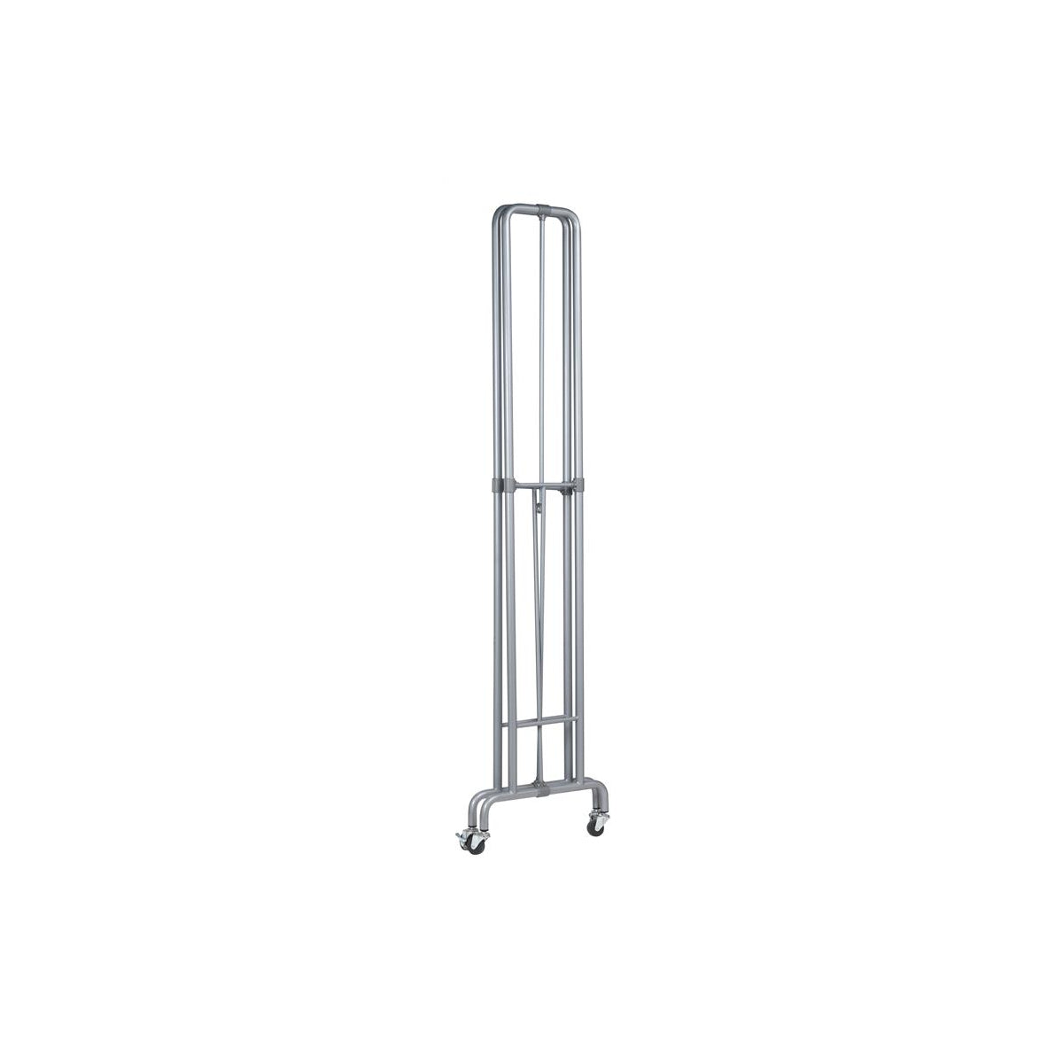 Unilux FOLDY Rollgarderobe metallgrau, platzsparend faltbare Kleiderstange mit Schwenkrollen, 180x88x49 cm, Lieferung montiert