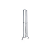 Unilux FOLDY Rollgarderobe metallgrau, platzsparend faltbare Kleiderstange mit Schwenkrollen, 180x88x49 cm, Lieferung montiert
